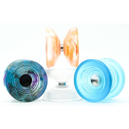 YoyoFactory Atom Smasher Yo-Yo - TRANSPARENT (Fortgeschrittenes YoYo, Fingerdrehung und DNA Tricks, Schnur und Anleitung Enthalten) von YoYo Factory