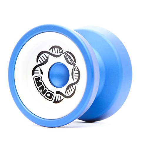 YoyoFactory DNA Yo-Yo - Blau Weiß (Metall Yoyo, Schnur, Kugellager & Anleitung enthalten) von YoYo Factory