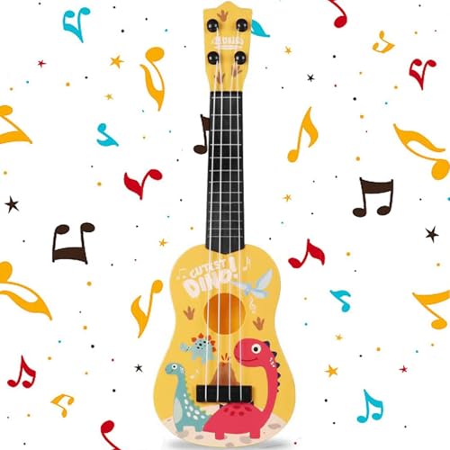 41cm Mini Gitarre, Kindergitarre, Spielzeug Gitarre, Ukulele Gitarre Spielzeug, Gitarre Spielzeughen, Ukulele Kinder mit 4 Verstellbaren Seiten, für Kinder, Kleinkinder, Mädchen, Jungen, Gelb 41cm Mini Gitarre, Kindergitarre, Spielzeug Gitarre, Ukulele Gitarre Spielzeug, Gitarre Spielzeughen, Ukulele Kinder mit 4 Verstellbaren Seiten, für Kinder, Kleinkinder, Mädchen, Jungen, Gelb von Yoihuqi