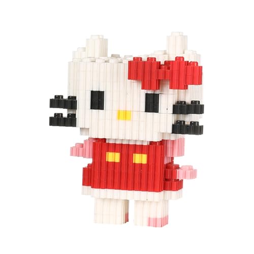 1 Mini-Bausteine, niedliches Kätzchen, Mini-Diamantblöcke, klassisches Anime-Modell zum Selbermachen, lustig und Ziegel, Cartoon, Lernspielzeug, Puzzle, Kinder, Dekompression, Geschenk für Erwachsene von Yoimckay