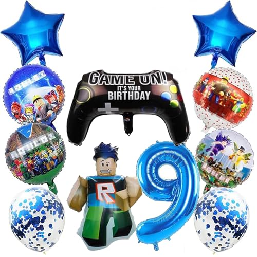 11 Stück Cute Spiel Cartoon Luftballons,Blau Stern Ballon Geburtstagsfeier Set,Cool Karikatur Game 3D Ballons Dekoration,Ballon aus Aluminiumfolie,Luftballons zum 9. Geburtstag,Kinder Party Ballons 11 Stück Cute Spiel Cartoon Luftballons,Blau Stern Ballon Geburtstagsfeier Set,Cool Karikatur Game 3D Ballons Dekoration,Ballon aus Aluminiumfolie,Luftballons zum 9. Geburtstag,Kinder Party Ballons von Yoimckay