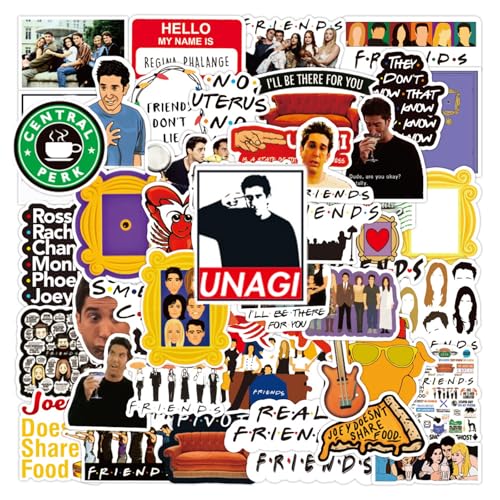 50pcs Cartoon Anime TV Drama Aufkleber, Lustige TV Graffiti Aufkleber,Wasserfeste Vinyl Stickers für Wasserflasche Laptop Skateboard Gitarre, Lustige DIY Dekoration, für Teenager Erwachsene von Yoimckay
