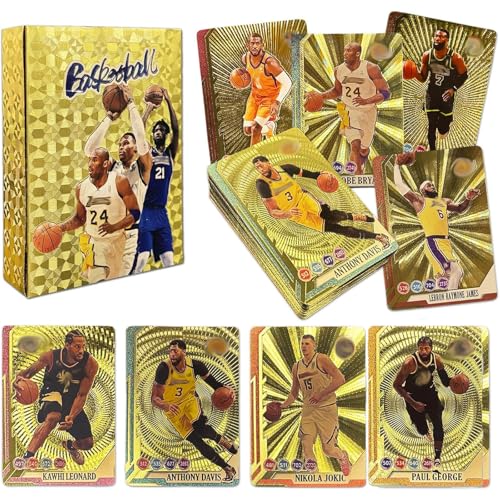55 Pcs Basketball Star Karte, 88 * 63mm, Einzigartige Design Basketball Kartes, Basketball Stern Sammeln Kartes, Cool Basketball Cards, Basketball Gold Cards, Basketball Fans, Kinder, Teenager 55 Pcs Basketball Star Karte, 88 * 63mm, Einzigartige Design Basketball Kartes, Basketball Stern Sammeln Kartes, Cool Basketball Cards, Basketball Gold Cards, Basketball Fans, Kinder, Teenager von Yoimckay