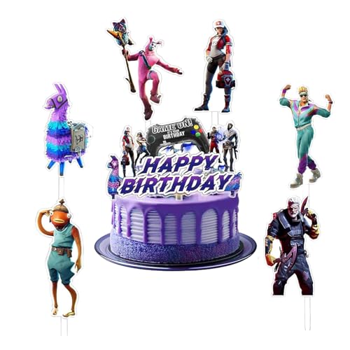 7 Stück Kuchendekoration für Geburtstag, Spielthema, fröhliche Cartoon-Cupcake-Dekoration, Topper, Kuchen, Videospiel-Dekoration, DIY, für Geburtstagsfeiern für Jungen und Mädchen 7 Stück Kuchendekoration für Geburtstag, Spielthema, fröhliche Cartoon-Cupcake-Dekoration, Topper, Kuchen, Videospiel-Dekoration, DIY, für Geburtstagsfeiern für Jungen und Mädchen von Yoimckay