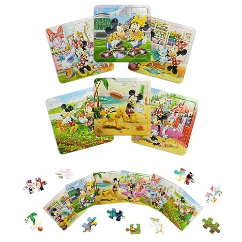 Anime Cartoon Motive Puzzle, 6 in 1 Puzzle Kinderpuzzle, Rahmenpuzzle, Bilds Puzzles, Gehirntraining Spielzeug Lernspielzeug Puzzle für Jungen Mädchen Kinder ab 3 4 5 Jahre von Yoimckay