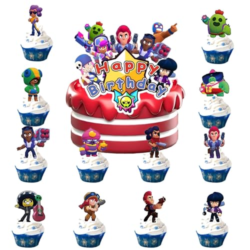 Yoimckay 13 Stück Dekoration Kuchen Geburtstag für Kinder, Cupcake-Dekoration, Cartoon, Videospiel, Happy Birthday Dekoration, Kuchen, Deko Geburtstag Kinder, Party Supplies Yoimckay 13 Stück Dekoration Kuchen Geburtstag für Kinder, Cupcake-Dekoration, Cartoon, Videospiel, Happy Birthday Dekoration, Kuchen, Deko Geburtstag Kinder, Party Supplies von Yoimckay