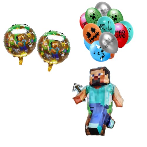 Yoimckay 15 Stück Cute Cartoon Pixel Spiele Ballons, Fun Kinder Luftballon, Karikatur Luftballons Geburtstag Party Set, Bunte Folienballons, Niedlich Mosaik Game Ballons Dekoration Yoimckay 15 Stück Cute Cartoon Pixel Spiele Ballons, Fun Kinder Luftballon, Karikatur Luftballons Geburtstag Party Set, Bunte Folienballons, Niedlich Mosaik Game Ballons Dekoration von Yoimckay