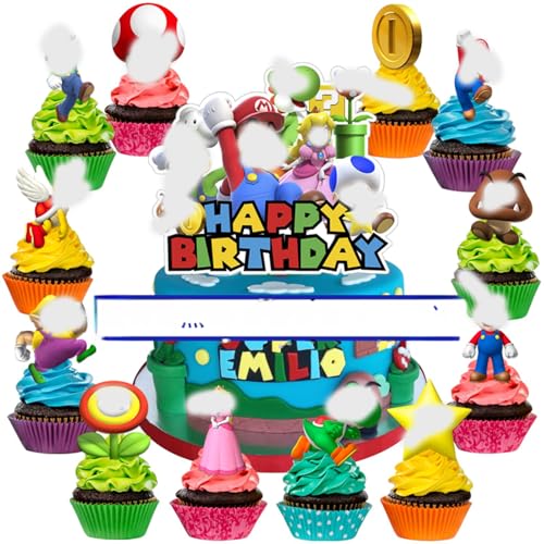 Yoimckay 25 Stück Toppers Kuchen Deko, Geburtstag Tortendeko, Kinder Geburtstag Party, Mini Figuren Tortendeko für Geburtstage Kindern Party Kuchen Dekoration, Figuren Cake Topper Yoimckay 25 Stück Toppers Kuchen Deko, Geburtstag Tortendeko, Kinder Geburtstag Party, Mini Figuren Tortendeko für Geburtstage Kindern Party Kuchen Dekoration, Figuren Cake Topper von Yoimckay