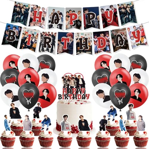 Yoimckay 32 Stück Geburtstag Deko, Party Dekorationen, Geburtstag Banner, Cake Topper, Cupcake Topper, Geburtstag Luftballons, Geburtstag Party Dekoration für Kinder Jungen Mädchen Fans Yoimckay 32 Stück Geburtstag Deko, Party Dekorationen, Geburtstag Banner, Cake Topper, Cupcake Topper, Geburtstag Luftballons, Geburtstag Party Dekoration für Kinder Jungen Mädchen Fans von Yoimckay
