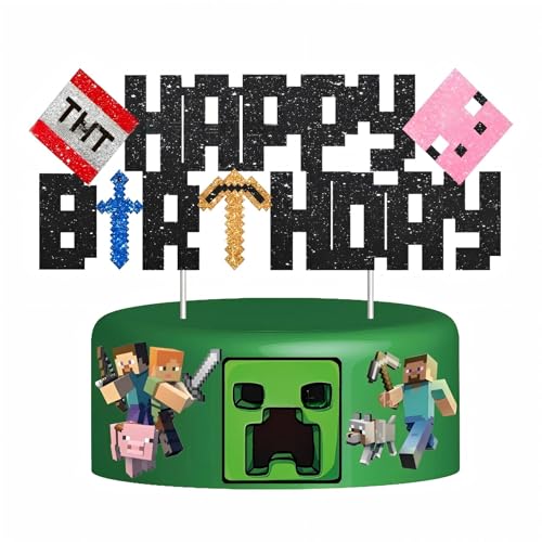 Yoimckay Dekoration für Kuchen, Geburtstag, Cartoon, Kuchendekoration, personalisierbar, Geburtstag, Kuchendekoration, Topper für Pixelkuchen, Dekoration für Kindergeburtstag Yoimckay Dekoration für Kuchen, Geburtstag, Cartoon, Kuchendekoration, personalisierbar, Geburtstag, Kuchendekoration, Topper für Pixelkuchen, Dekoration für Kindergeburtstag von Yoimckay