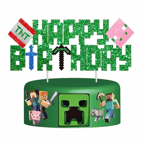 Yoimckay happy birthday tortendeko, cake topper, Miner personalisierbar Geburtstag Kuchendekoration, Pixelkuchen tortenaufleger, Cartoon Cake Decorationen, Kuchen Deko Geburtstag, torten zubehör Yoimckay happy birthday tortendeko, cake topper, Miner personalisierbar Geburtstag Kuchendekoration, Pixelkuchen tortenaufleger, Cartoon Cake Decorationen, Kuchen Deko Geburtstag, torten zubehör von Yoimckay