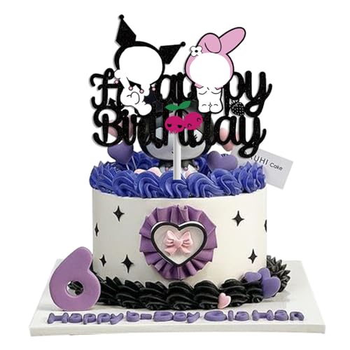 Yoimckay Kuchendekoration für Geburtstag, Cartoon-Kuchen-Topper, Happy Birthday-Dekoration, Kuchen, Party, Supplies, Geburtstagsdekoration für Kinder Mädchen von Yoimckay