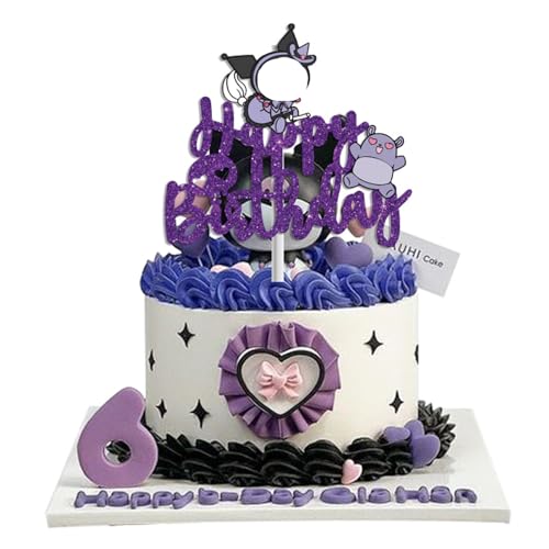 Yoimckay Kuchendekoration zum Geburtstag, Cartoon-Kuchenaufsatz, Happy Birthday-Dekoration, Kuchen, Cartoon Cake Toppers, Deko für Kinder Mädchen, Party Supplies von Yoimckay