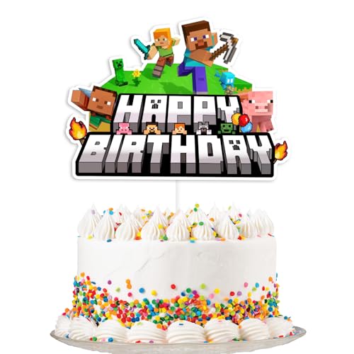 Yoimckay happy birthday tortendeko, tortenaufleger, cake topper, Miner personalisierbar Geburtstag Kuchendekoration, Pixelkuchen, Anime Cake Decorationen, Kuchen Dekoration Geburtstag, torten zubehör Yoimckay happy birthday tortendeko, tortenaufleger, cake topper, Miner personalisierbar Geburtstag Kuchendekoration, Pixelkuchen, Anime Cake Decorationen, Kuchen Dekoration Geburtstag, torten zubehör von Yoimckay
