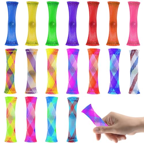 Yoirzit Marmor Mesh Fidget Toys 18 Stück, Stressabbau Spielzeug, Marmor Fidgets, Fokussierung, Mesh Röhre mit Marmor Fidget Toys für Erwachsene und Kinder mit ADHS ADD OCD Autismus Yoirzit Marmor Mesh Fidget Toys 18 Stück, Stressabbau Spielzeug, Marmor Fidgets, Fokussierung, Mesh Röhre mit Marmor Fidget Toys für Erwachsene und Kinder mit ADHS ADD OCD Autismus von Yoirzit
