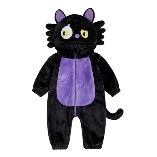 Yoisdtxc Baby-Halloween-Kostüm, niedliches Tier-Outfit, lustiges Monster-Kostüm, Halloween-Geschenke für Kleinkinder, Kinder (lila, 9–12 Monate) von Yoisdtxc