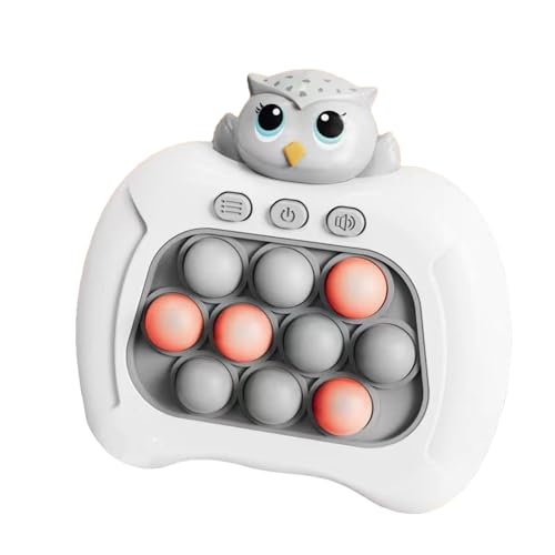 Bubble Push Spiel mit 4 Modi, Light Up Press Puzzle Game Fast Push Bubble Sensory Fidget Toy Gray & White von Yokawe