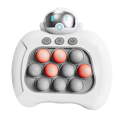 Bubble Push Spiel mit 4 Modi, Light Up Press Puzzle Spiel Fast Push Bubble Sensory Fidget Toy Grau von Yokawe
