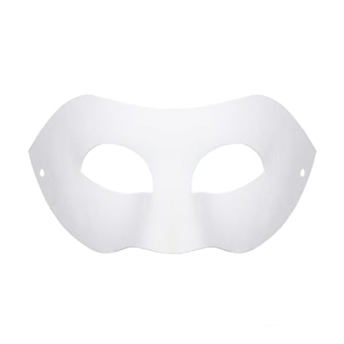 Yokawe 1 Packung DIY Vollgesichtsmaske, bemalbare Papier-Maske, Zellstoff weiß DIY-Maske mit Tierform, Maskerade-Maske für Halloween-Partys C von Yokawe