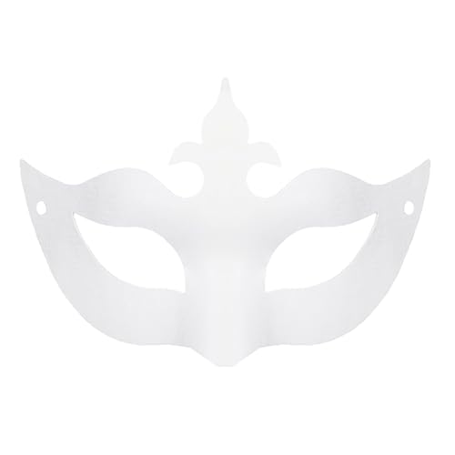 Yokawe 1 Packung DIY Vollgesichtsmaske Lackierbare Papier-Maske Zellstoff Weiß DIY-Maske mit Tierform Maskerade-Maske für Halloween-Partys K von Yokawe