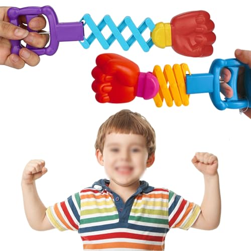 Yokawe 2er-Pack einziehbares Faustspielzeug, federelastisches kniffliges Spielzeug für Kinder und Erwachsene, Stressabbau-Teleskoproboter-Klauenroboter-Greiferspielzeug Zufällige Farbe von Yokawe