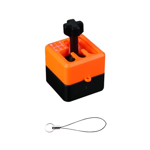 Yokawe 6-Gang-Schalthebel-Zappelspielzeug, Getriebe-Sensorspielzeug mit Schlüsselring, Stressabbau-Spielzeug für Erwachsene Orange von Yokawe
