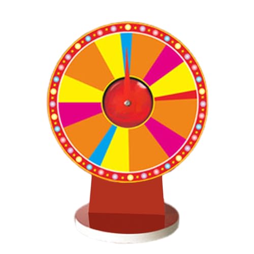 Yokawe Drehendes Preisrad | 12 Zoll DIY wirtable Spin Wheel mit Ständer | Bunter Glücks-Roulette-Spinner für die Karnevals-Halloween-Party A von Yokawe