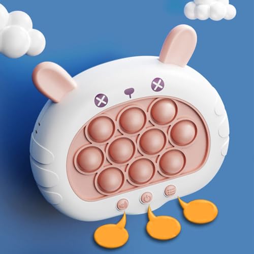 Yokawe Tier-Bubble-Push-Spiel, Handheld-Fast-Push-Puzzlespiel, Stressabbau-Blasen-Sensory-Fidget-Spielzeug für Jungen und Mädchen Kaninchen von Yokawe