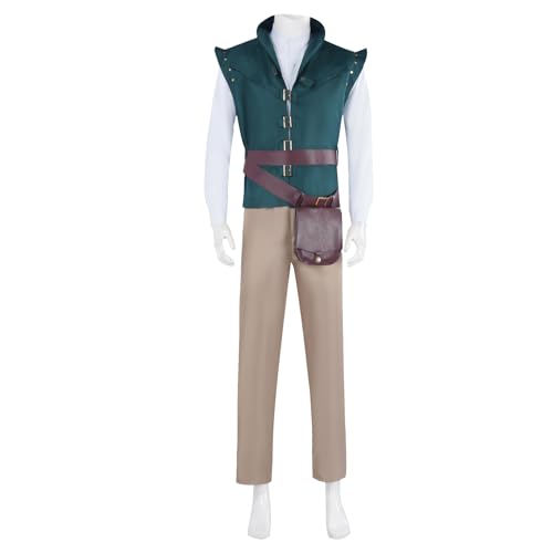 Yolata 4 x grünes Kostüm für Erwachsene, Renaissance-Prinz, Weste, Hemd, Hose, Tasche, Halloween, Cosplay, Outfit, Grün , S Yolata 4 x grünes Kostüm für Erwachsene, Renaissance-Prinz, Weste, Hemd, Hose, Tasche, Halloween, Cosplay, Outfit, Grün , S von Yolata
