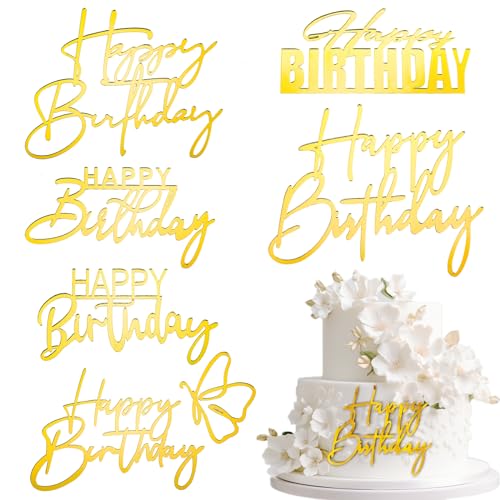 6 Stück Happy Birthday Tortendeko Gold Cake Topper Geburtstag Tortenaufsätze Happy Birthday Acryl Kuchenaufsätze Tortenschilder Besondere Tortenaufsätze zum Happy Birthday Cake Topper Geburtstag 6 Stück Happy Birthday Tortendeko Gold Cake Topper Geburtstag Tortenaufsätze Happy Birthday Acryl Kuchenaufsätze Tortenschilder Besondere Tortenaufsätze zum Happy Birthday Cake Topper Geburtstag von Yolev