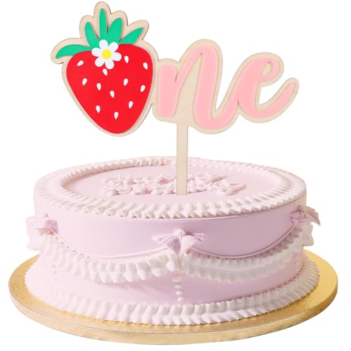 Cake Topper 1. Geburtstag Erdbeere Happy Birthday Holz Tortendeko Kuchen Deko für Kinder Jungen Mädchen Geburtstag Baby Dusche Party Supplies Geschenk Cake Topper 1. Geburtstag Erdbeere Happy Birthday Holz Tortendeko Kuchen Deko für Kinder Jungen Mädchen Geburtstag Baby Dusche Party Supplies Geschenk von Yolev
