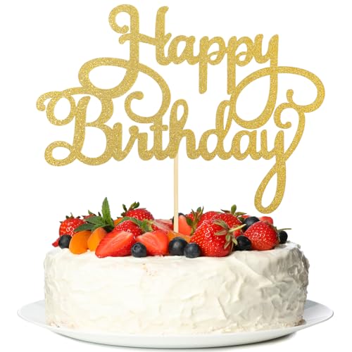 Happy Birthday Cake Topper Geburtstag Happy Birthday Tortendeko Geburstagstorte Skuchendekoration Tortendekoration Gold Tortenstecker für Kuchendekoration Birthday zum Feiern von Geburtstag Happy Birthday Cake Topper Geburtstag Happy Birthday Tortendeko Geburstagstorte Skuchendekoration Tortendekoration Gold Tortenstecker für Kuchendekoration Birthday zum Feiern von Geburtstag von Yolev