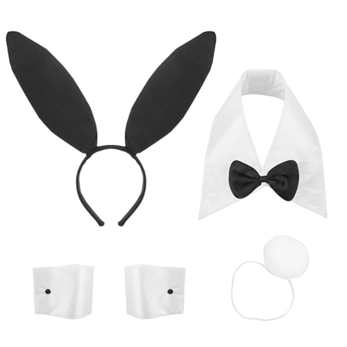 Yolev Bunny Ohren Haarreif Kostüm Set Erwachsene Bunny Kostüm Frauen Fliege Manschetten und Hasenschwanz für Abschlussball Halloween Weihnachten Ostern Karneval Cosplay und Fotoshootings Yolev Bunny Ohren Haarreif Kostüm Set Erwachsene Bunny Kostüm Frauen Fliege Manschetten und Hasenschwanz für Abschlussball Halloween Weihnachten Ostern Karneval Cosplay und Fotoshootings von Yolev