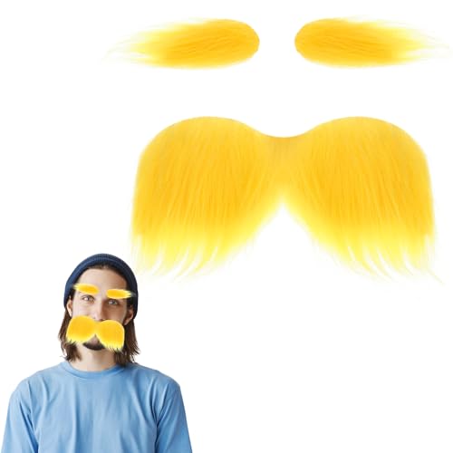 Yolev Schnurrbart Zum Ankleben Gelber Augenbrauen Bärte Zum Ankleben Schnurrbart Selbstklebend Gefälschter Bart für Halloween Karneval Mottopart Verkleidung Spiel Festivals Yolev Schnurrbart Zum Ankleben Gelber Augenbrauen Bärte Zum Ankleben Schnurrbart Selbstklebend Gefälschter Bart für Halloween Karneval Mottopart Verkleidung Spiel Festivals von Yolev