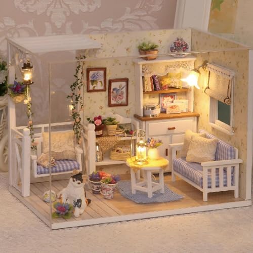 Yolispa DIY Puppenhaus aus Holz Miniatur Puppenhaus Kits mit Möbeln mit LED DIY Mini Puppenhaus hölzerne Puppenhaus Möbel Puppenhaus Lernspielzeug Kinder Geburtstag für Erwachsene und Jugendliche Yolispa DIY Puppenhaus aus Holz Miniatur Puppenhaus Kits mit Möbeln mit LED DIY Mini Puppenhaus hölzerne Puppenhaus Möbel Puppenhaus Lernspielzeug Kinder Geburtstag für Erwachsene und Jugendliche von Yolispa