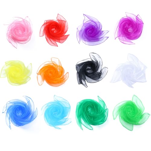Yolistar 12 stück Bunt Jongliertücher, 60 * 60 cm Tanz Tücher Bunte Chiffontücher, Kindershow & Erwachsene Performance Tanztücher Schals für Tanzen, für Tanzen, Jonglieren, Sensorisches, Tanztücher Yolistar 12 stück Bunt Jongliertücher, 60 * 60 cm Tanz Tücher Bunte Chiffontücher, Kindershow & Erwachsene Performance Tanztücher Schals für Tanzen, für Tanzen, Jonglieren, Sensorisches, Tanztücher von Yolistar