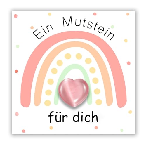 Mutstein Glücksstein Einschulung Mädchen, Herz Glückssteine für Kinder mit Karte und Geschenkbox, Glücksbringer Schulkind 2025 Mädchen, Einschulungsgeschenk Schulanfang, Schultüte Füllung Mutstein Glücksstein Einschulung Mädchen, Herz Glückssteine für Kinder mit Karte und Geschenkbox, Glücksbringer Schulkind 2025 Mädchen, Einschulungsgeschenk Schulanfang, Schultüte Füllung von Yoljun