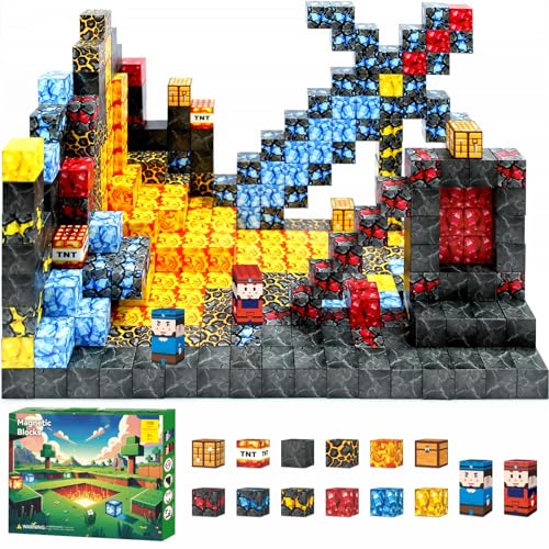 Yolla Loos Magnetbausteine ​​Spielzeugset 108PCS, Montessori Spielzeug, Geschenk für Kinder ab 3 Jahren von Yolla Loos