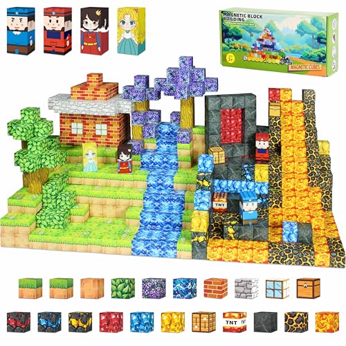 Yolla Loos Magnetbausteine ​​Spielzeugset 150PCS, Montessori Spielzeug, Geschenk für Kinder ab 3 Jahren von Yolla Loos