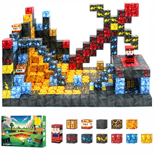Yolla Loos Spielzeug mit magnetischen Bausteinen, Montessori Spielzeug-Set, 70PCS, EIN Geschenk für Kinder ab 3 Jahren von Yolla Loos