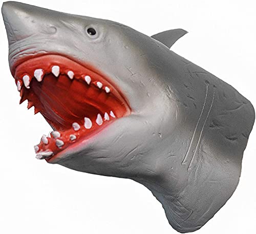 Yolococa Hai Handpuppe Realistischer Tierkopf aus Weichem Gummi Geschenke Spielzeug für Kinder Shark Puppets von Yolococa