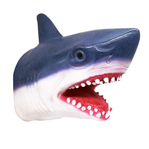 Yolococa Handpuppe Spielzeug,Weiches Gummi Realistischer Haikopf von Yolococa