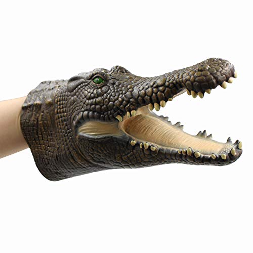 Yolococa Handpuppe Spielzeug,Weiches Gummi Realistischer Krokodil Kopf von Yolococa