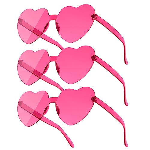 Yomaido 3 Stück Herz| Pink Rund Party Brillen| Sonnenbrille, Lustige Partybrillen, Randlose Hippie Herzförmige Brille,für Geburtstagsfeier, Fasching, Karneval, Malle, für Kinder und Erwachsene Yomaido 3 Stück Herz| Pink Rund Party Brillen| Sonnenbrille, Lustige Partybrillen, Randlose Hippie Herzförmige Brille,für Geburtstagsfeier, Fasching, Karneval, Malle, für Kinder und Erwachsene von Yomaido