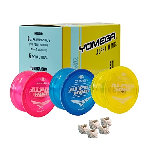 Yomega 3X Alpha Wing Yoyo, Fixed axle yo-yo Designed for Beginner. String Trick Play and Fixed axle Enthusiasts! (Transparent) von Yomega