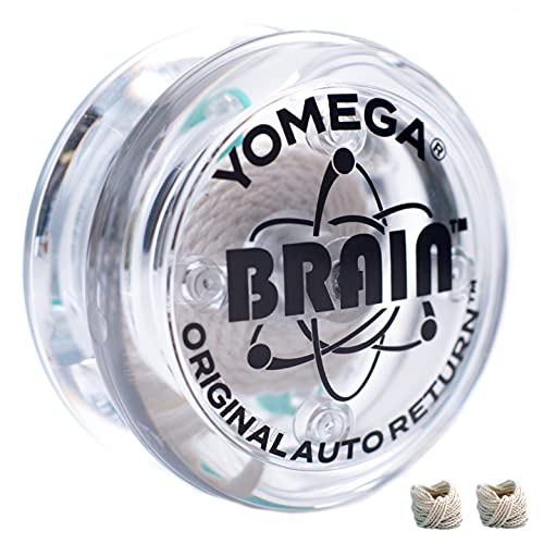 Yomega DAS ORIGINAL Brain - Professionelles Yoyo für Kinder und Anfänger, reaktionsschneller Automatische Rückkehr Yo Yo am besten für Seiten Tricks + zusätzliche 2 Seiten (klar) von Yomega