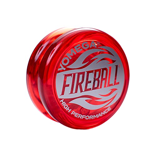 Yomega Fireball YoYo – leistungsstarkes, reaktionsfreies, transaxsives Yoyo, ideal für Saitentricks für fortgeschrittene Spieler wie Profis + 2 Jo-Jo-Saiten (rot) von Yomega