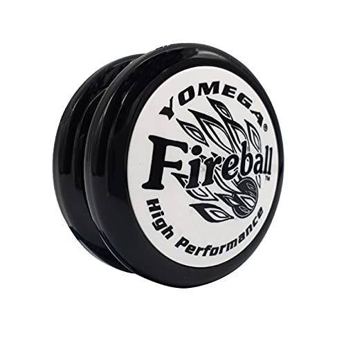 Yomega Fireball YoYo – leistungsstarkes, reaktionsfreies, transaxsives Yoyo, ideal für Saitentricks für fortgeschrittene Spieler wie Profis + 2 Jo-Jo-Saiten (schwarz/weiß) von Yomega