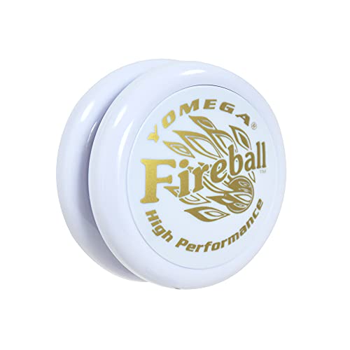 Yomega Fireball YoYo – leistungsstarkes, reaktionsfreies, transaxsives Yoyo, ideal für Saitentricks für fortgeschrittene Spieler wie Profis + zusätzliche 2 Jo-Jo-Jo-Saiten (weiß) von Yomega