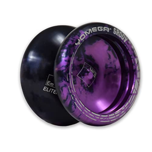 Yomega Groov – Pro Level Aluminum Metal Yoyo for Advance Players – Round Shaped, C Size Ball Bearing Yoyo with Adjustable Responsive/Nonresponsive Play + 3 Month Warranty(lila) von Yomega